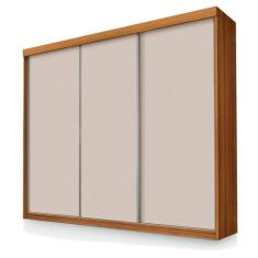 Guarda Roupa Casal Florença 3 Portas de Correr Freijó Off White Mani - Luapa