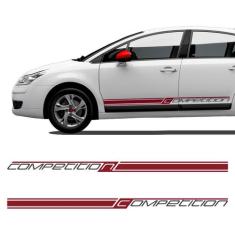 Adesivo Faixa Lateral Citroen C4 Competition Modelo Original - SPORTIN