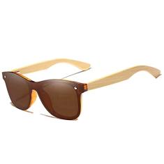 Óculos de Sol Masculino Artesanal Bambu Kingseven Proteção Polarizados UV400 Espelho (C5)