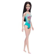 Boneca Barbie Praia com Maiô Azul DWJ99 HXX51 - Mattel