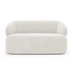 Sofá Orgânico 02 Lugares Living Glee 140cm Bouclê Off White - Desk Design