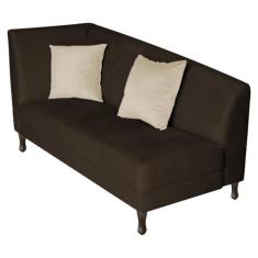 Recamier Heitor 140cm com Almofada Lado Direito Sintético - Doce Sonho