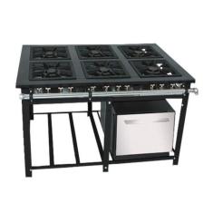 Fogão Venâncio a Gás Baixa Pressão Maxi 6 Bocas Duplas com Forno