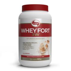 Whey Protein Whey Fort 3W (900g) Vitafor, Paçoca
