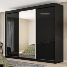 Guarda-roupa Casal 3 Portas 1 Porta Espelho 6 Gavetas Grajaú Yescasa
