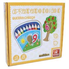 Quebra Cabeça jogo de memória Aprenda os Números de um a dez