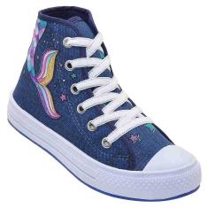 Tênis Infantil Feminino Personagem Colorido Lona 