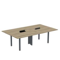 Mesa Reunião 320cm X 140cm Mrcpb3214 Nogueira Casablanca/Grafito