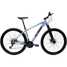 Bicicleta Aro 29 Ksw Xlt Alumínio 21v Freio a Disco Garfo Suspensão Mtb - Azul