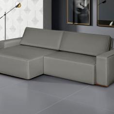 Sofá Siena - Retrátil / Reclinável 240 Cm Veludo Cinza