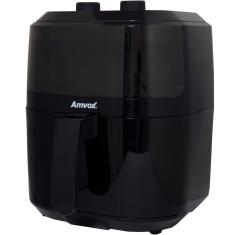 Fritadeira AirFryer Sem Óleo 5 Litros Panela Elétrica 1400W Timer Preta Amvox Arf 1250