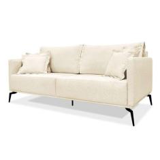 Sofá 2 Lugares Lazio Linho Pérola - Spezzia Decor