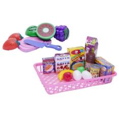 Mega Kit Infantil Mercado Comida Tabua Panela Fogão Fuê 73Pç - Altimar