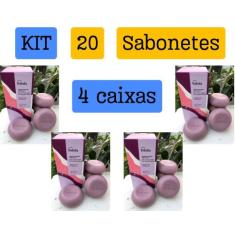 Kit 4 caixas de sabonete Ameixa e Flor de baunilha total 20 sabonetes 