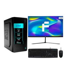 PC Completo eFacini, Intel Core i7, 8GB, RAM SSD Monitor 24 polegadas 