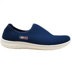 Tenis Slip On Feminino Actvitta Lycra Confortavel, 37, Marinho