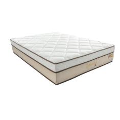 Colchão Casal Aquárius Molas Ensacadas (34x138x188) Branco e Bege - Mo