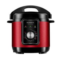 Panela De Pressão Elétrica Mondial Pratic Cook 3L Red Premium I Pe-47-