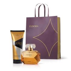 Eudora Kit Presente Aurien Gold: Desodorante Colônia 100ml + Loção Corporal 200ml + Sacola M