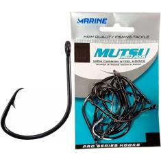 Anzol Marine Sports MUTSU Black Nickel Nº 1/0, Pacote com 30