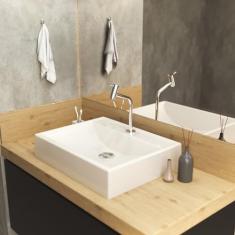 Kit Cuba RT49 com Válvula Click 1 Polegada B e Sifão Pvc e Flexível Compace Bege