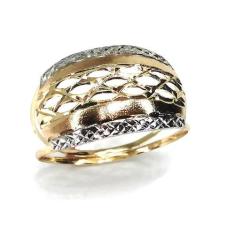 Anel de ouro 18k Branco e Amarelo - Elegancy Joias, 29