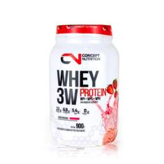 Whey Protein 3W - 900g - Concept Nutrition, Morango
