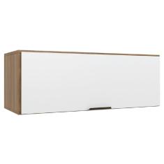 Armário Aéreo Geladeira De Cozinha E Lavanderia 1 Porta 0,80m Módulo Suspenso Nogal/branco Batrol Nogal/bran