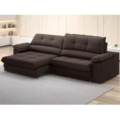 Sofá com Carregador USB Retrátil Reclinável Montreal 2,90m Velosuede C