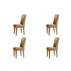 Conjunto Com 4 Cadeiras Para Sala de Jantar Liz Rufato