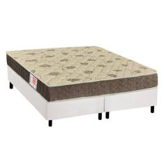 Cama Box Queen: Colchão Espuma D33 Orthoflex Comfortpedic Line + Base Crc Courano White(158X198)