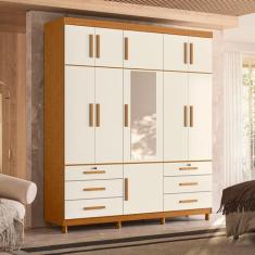 Guarda-roupa Casal com Espelho 11 Portas 6 Gavetas Triton Plus - Albat