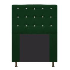 Cabeceira Estofada Dama 90 cm Solteiro Com Strass Suede Verde - Doce S