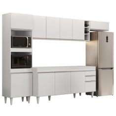 Armário De Cozinha Modulada 5 Peças Cp16 Balcão Branco - Lumil