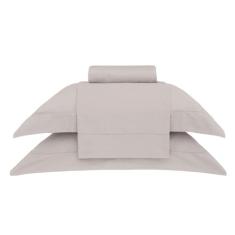 Buddemeyer Jogo de Cama King Cetim 300 Fios Damask Stripes 100% Algodão Penteado Kaki 4 peças