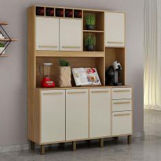 Armário De Cozinha Ambiente Granada Cinamomo Off White - Valdemóveis