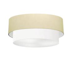 Plafon Duplo Cilíndrico Vivare Md-3063 Cúpula Em Tecido 55x50cm - Bivolt Algodão-crú-branco 127/220v