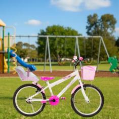 bicicleta infantil aro 20 com acessórios e cadeirinha - vtc bikes
