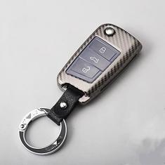 Porta-chaves do carro Capa de liga de zinco inteligente, apto para Volkswagen Golf 7 gti mk7 r Touran Skoda Octavia 3, Porta-chaves do carro ABS Smart porta-chaves do carro