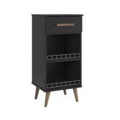 Balcão Fruteira Suporte para Galão Agua Bebedouro Armário Fenix Pé Palito (Preto)