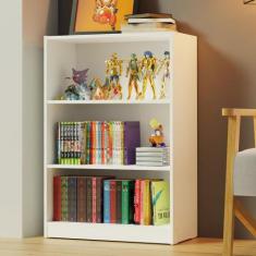 Estante Livreiro Madesa 6907 com 3 Nichos - Branco, Branco
