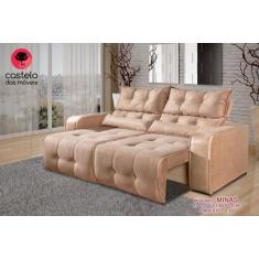 Sofá Retrátil e Reclinável Minas 1,80cm  - aifos estofados, bege
