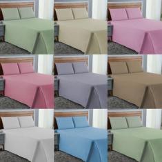 Jogo de Lençol Queen Size 300 Fios 100% Algodão 04 Peças Lençol com El