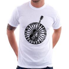 Camiseta Rock n Roll Never Die Guitarra - Foca na Moda, Branco, G