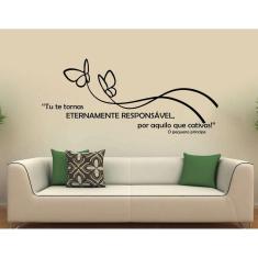 Adesivo Decorativo De Parede Frase Borboleta Com Rastro