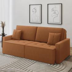 Sofá 3 Lugares 212 X 100 X 90 Cm Veludo Tomie Yescasa