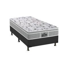 Cama Box Solteiro: Colchão Espuma D45 Probel /EP Anatômico Guarda Costas Próextreme Plus + Base CRC Suede Gray(88x188)