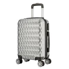 Mala De Viagem Grande 77x48x30 Em Abs C/ Rodinhas 360º - EAGLE, Prata