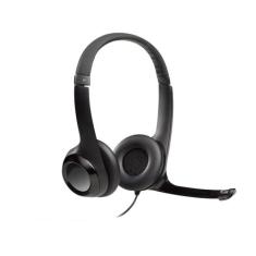Headset com fio USB Logitech H390 com Almofadas, Controles de Áudio In