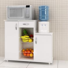 Armário Fruteira para Cozinha Diva Notável Móveis Branco